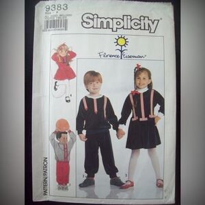 Vintage Simplicity Pattern 9383 Pullover Dress Pull On Pants 
Sizes 3-6 
UC/NOS